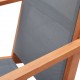 Sonata Градински релакс стол сив евкалиптово дърво масив и textilene