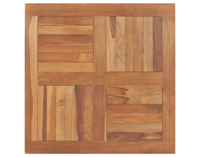Sonata Плот за маса, тиково дърво масив, квадратен, 80x80x2,5 см