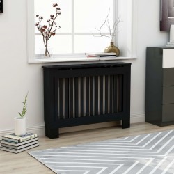 Sonata Параван за радиатор, черен, 112x19x81 см, МДФ - Electrocasnice și accesorii pentru living