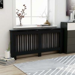 Sonata Параван за радиатор, черен, 172x19x81 см, МДФ - Electrocasnice și accesorii pentru living