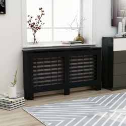Sonata Параван за радиатор, черен, 152x19x81 см, МДФ - Electrocasnice și accesorii pentru living