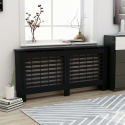 Sonata Параван за радиатор, черен, 172x19x81 см, МДФ - Electrocasnice și accesorii pentru living