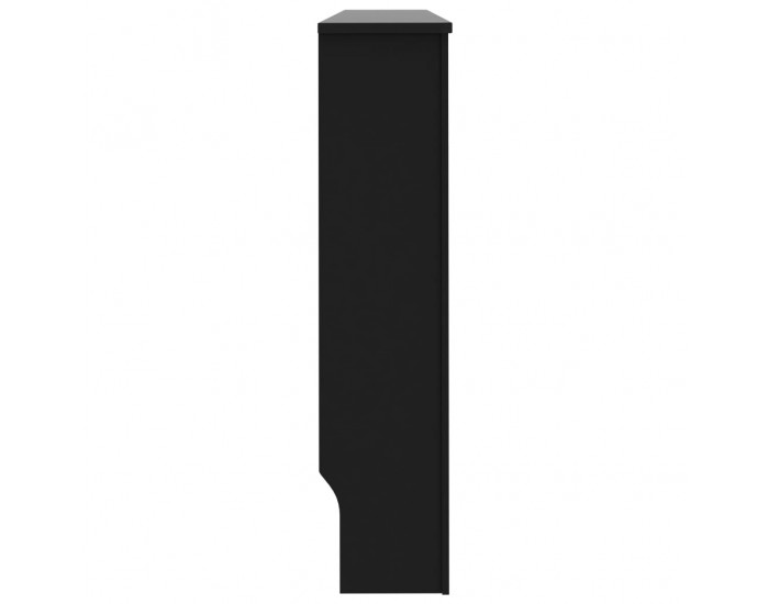 Sonata Параван за радиатор, черен, 152x19x81 см, МДФ