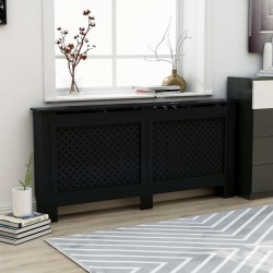 Sonata Параван за радиатор, черен, 172x19x81 см, МДФ - Electrocasnice și accesorii pentru living