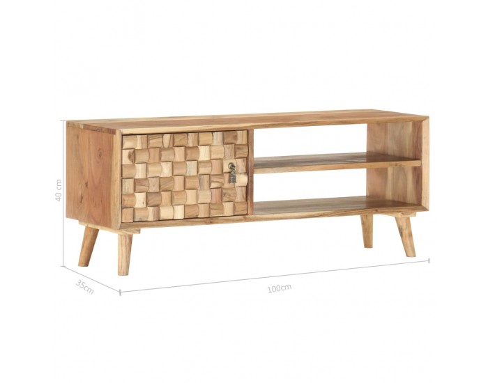 Sonata ТВ шкаф, 100x35x40 см, акациево дърво масив