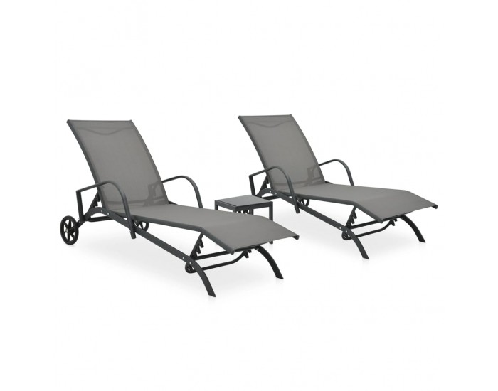 Sonata Шезлонги, 2 бр, с масичка, textilene и стомана