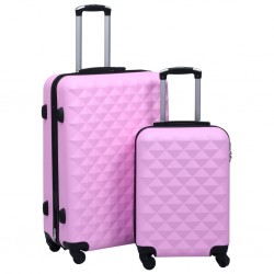 Sonata Комплект твърди куфари с колелца, 2 бр, розов, ABS - Accesorii de călătorie