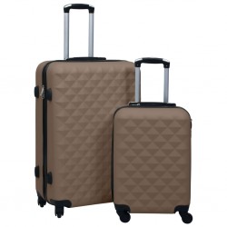Sonata Комплект твърди куфари с колелца, 2 бр, кафяв, ABS - Accesorii de călătorie