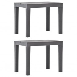 Sonata Градински пейки, 2 бр, мока, пластмаса - Canapele și bănci de grădină