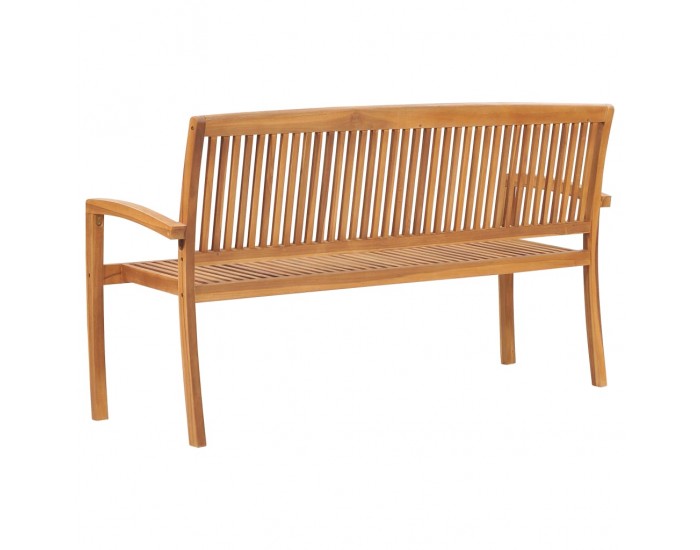 Sonata 3-местна стифираща градинска пейка, 159 cм, тик масив