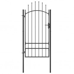 Sonata Градинска порта, стомана, 1x2,5 м, черна - Garduri