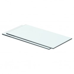 Sonata Рафтове, 2 бр, панели прозрачно стъкло, 40x15 см - Etajere
