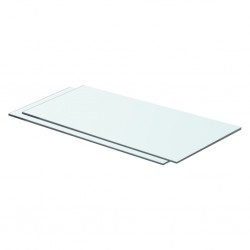 Sonata Рафтове, 2 бр, панели прозрачно стъкло, 60x25 см - Etajere