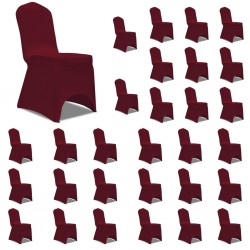 Sonata Калъфи за столове, разтегателни, бордо, 30 бр - Huse pentru mobilier