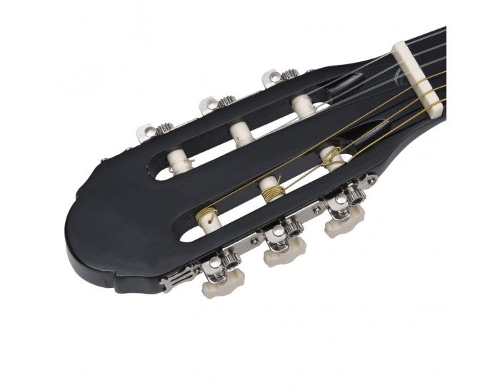 Sonata Класическа китара за начинаещи, черна, 4/4, 39", липово дърво