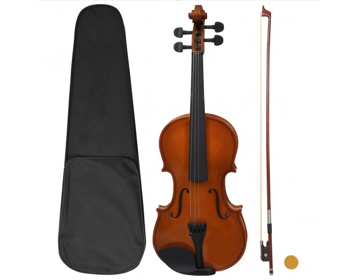 Sonata Пълен комплект цигулка с лък и подбрадник, тъмно дърво, 4/4