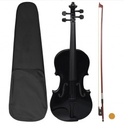 Sonata Пълен комплект цигулка с лък и подбрадник, черна, 4/4 - Artă și divertisment