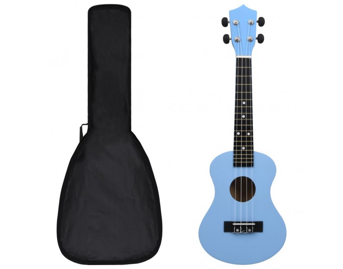 Sonata Укулеле сопрано с калъф, детско, бебешко синьо, 23"