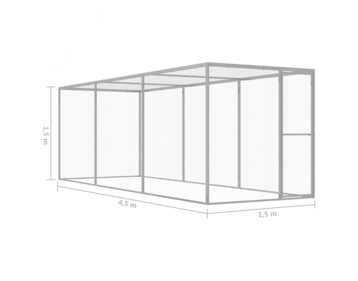 Sonata Клетка за котки 4,5x1,5x1,5 м поцинкована стомана