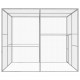 Sonata Клетка за котки 3x3x2,5 м поцинкована стомана