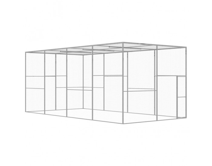 Sonata Клетка за котки 6x3x2,5 м поцинкована стомана