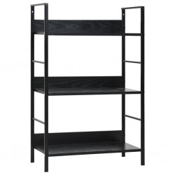 Sonata Етажерка за книги с 3 рафта, черна, 60x27,6x90,5 см, ПДЧ - Etajere