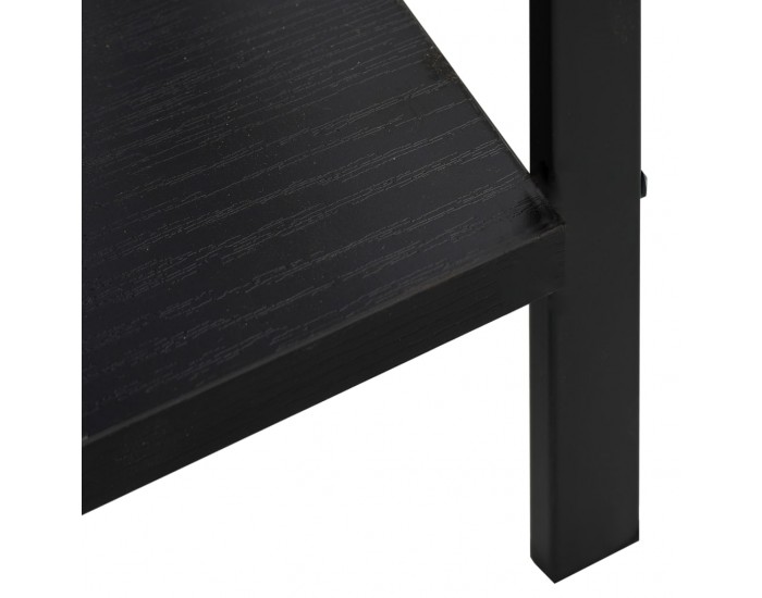 Sonata Етажерка за книги с 3 рафта, черна, 60x27,6x90,5 см, ПДЧ