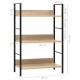 Sonata Етажерка за книги с 3 рафта, дъб, 60x27,6x90,5 см, ПДЧ