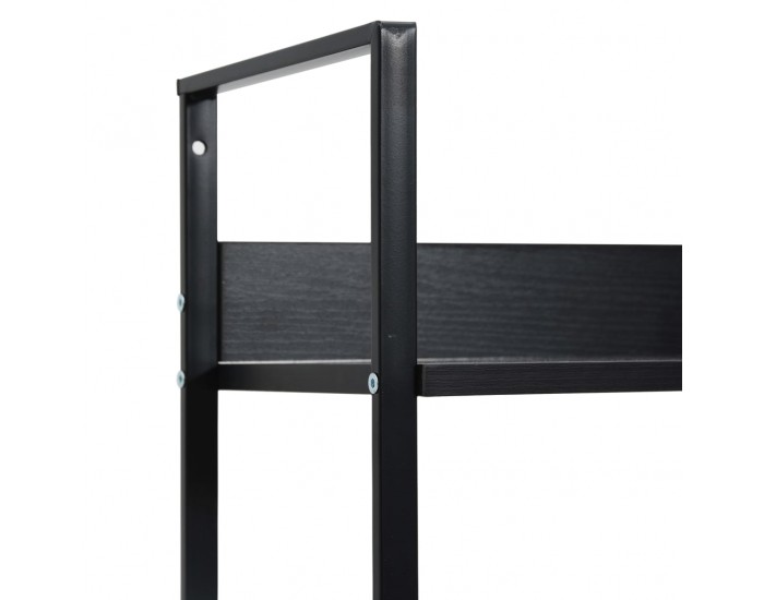Sonata Етажерка за книги с 4 рафта, черна, 60x27,6x124,5 см, ПДЧ