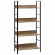 Sonata Етажерка за книги с 4 рафта, дъб, 60x27,6x124,5 см, ПДЧ