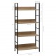 Sonata Етажерка за книги с 4 рафта, дъб, 60x27,6x124,5 см, ПДЧ