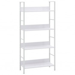 Sonata Етажерка за книги с 4 рафта, бяла, 60x27,6x124,5 см, ПДЧ - Etajere