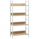 Sonata Етажерка за книги с 4 рафта, дъб, 60x27,6x124,5 см, ПДЧ