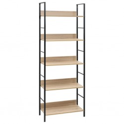 Sonata Етажерка за книги с 5 рафта, дъб, 60x27,6x158,5 см, ПДЧ - Etajere