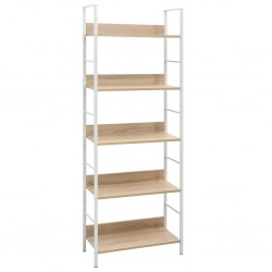 Sonata Етажерка за книги с 5 рафта, дъб, 60x27,6x158,5 см, ПДЧ - Etajere