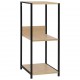 Sonata Малка етажерка за книги, черно и дъб, 33,5x39,6x79,7 см, ПДЧ