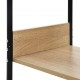Sonata Малка етажерка за книги, черно и дъб, 33,5x39,6x79,7 см, ПДЧ