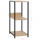 Sonata Малка етажерка за книги, черно и дъб, 33,5x39,6x79,7 см, ПДЧ