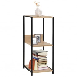 Sonata Малка етажерка за книги, черно и дъб, 33,5x39,6x79,7 см, ПДЧ - Etajere