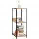 Sonata Малка етажерка за книги, черно и дъб, 33,5x39,6x79,7 см, ПДЧ