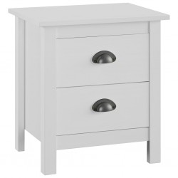 Sonata H Нощно шкафче Hill бяло 46x35x49,5 см борово дърво масив - Noptiere
