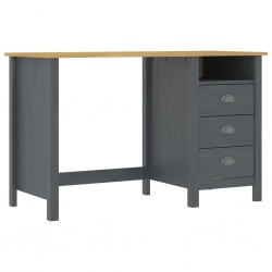 Sonata Бюро Hill Range с 3 чекмеджета, сиво, 120x50x74 см, бор масив - Comparare produse
