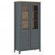 Sonata Висок шкаф Hill Range, сив, 85x37x170,5 см, борово дърво масив