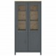 Sonata Висок шкаф Hill Range, сив, 85x37x170,5 см, борово дърво масив