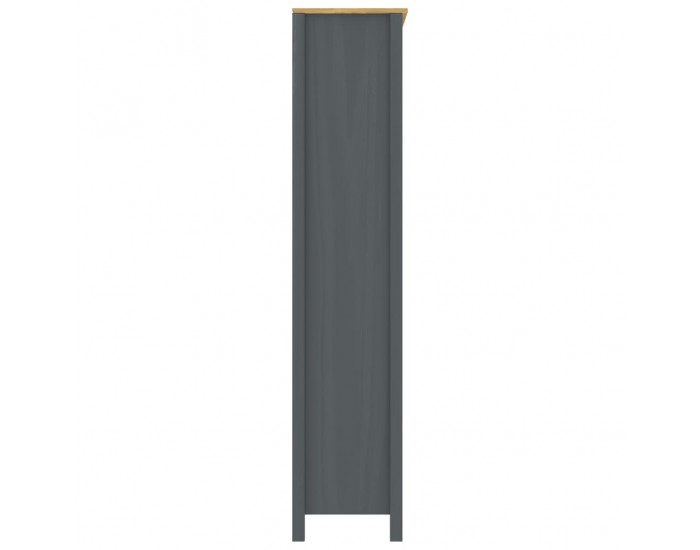 Sonata Висок шкаф Hill Range, сив, 85x37x170,5 см, борово дърво масив