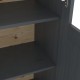 Sonata Висок шкаф Hill Range, сив, 85x37x170,5 см, борово дърво масив
