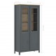 Sonata Висок шкаф Hill Range, сив, 85x37x170,5 см, борово дърво масив