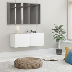 Sonata ТВ шкаф, бял, 80x30x30 см, ПДЧ - Comode TV