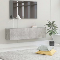 Sonata ТВ шкаф, бетонно сив, 120x30x30 см, ПДЧ - Comode TV