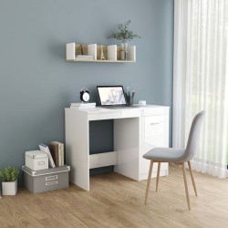Sonata Бюро, бял гланц, 100x50x76 см, ПДЧ - Oferte speciale